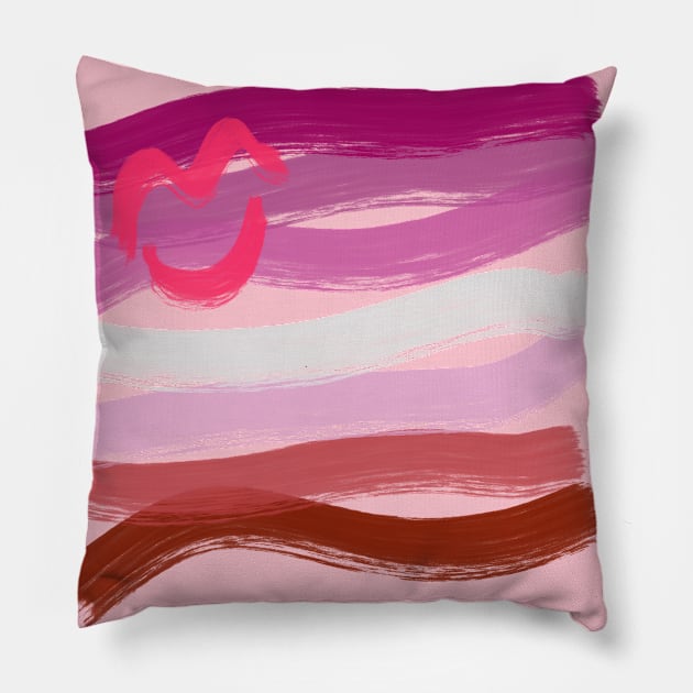 Pride Paint Lesbian 3 Pillow by FilthyAnimals