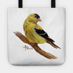 Perched American Goldfinch Tote