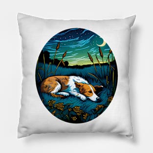 The Starry Night Dog - Vincent Van Gogh Pillow