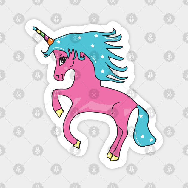 Cute Cotton Candy Blue And Pink Unicorn Unicorn Gifts Magnet