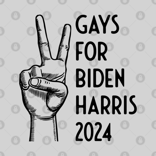 Gays For Biden Harris Election 2024 by Manzo Carey