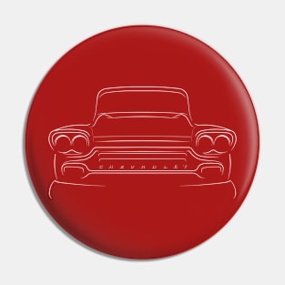 1958 Chevy Apache - front stencil, white Pin
