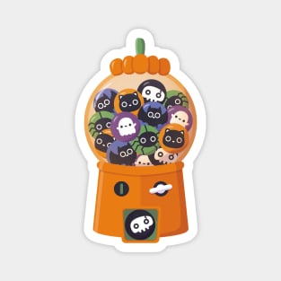 Cute Halloween Candy Pumpkin Dispenser Machine Magnet