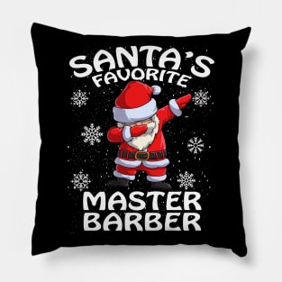 Santas Favorite Master Barber Christmas Pillow