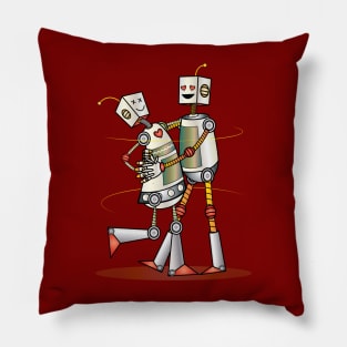 Robot Love Valentine Pillow