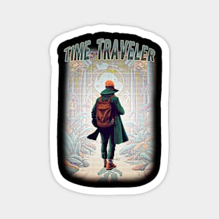 Time traveler art Magnet