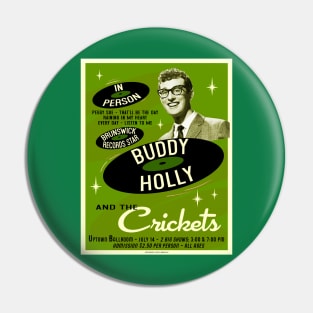 Buddy Holly In Person (Green) Pin