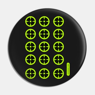 Green Reticle Target Sheet of 15 Pin