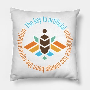 AI quotes typography artwork Pillow