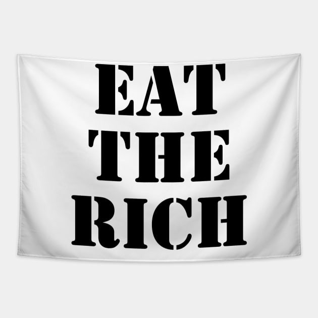 Eat the Rich (black) Tapestry by MainsleyDesign