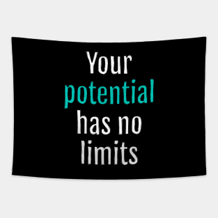 Your potential has no limits (Black Edition) Tapestry