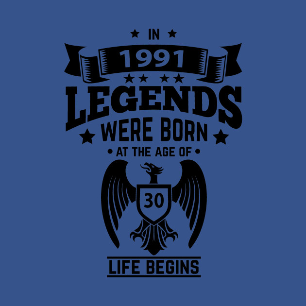 Disover The legend was born in 1991. 30th birthday - 30th Birthday Gifts - T-Shirt