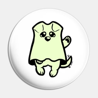 Little Ghost Dog Waves Hi Pin