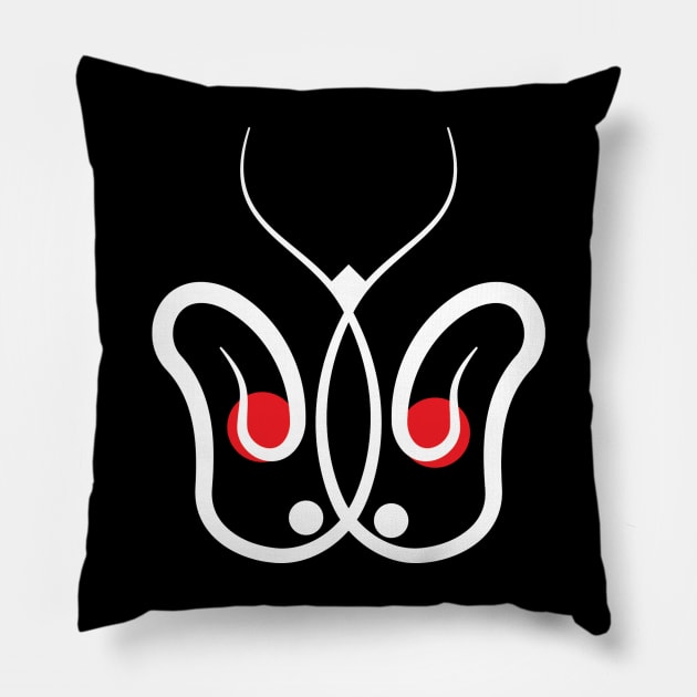 Abstract butterfly White Pillow by JNAA