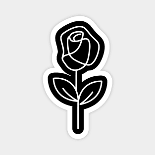 Single Rose (White) Magnet