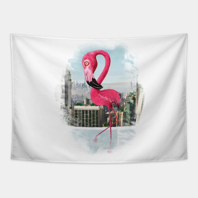 smile flamingo Tapestry by Jack Wolfie Gallery