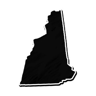 Black New Hampshire Outline T-Shirt