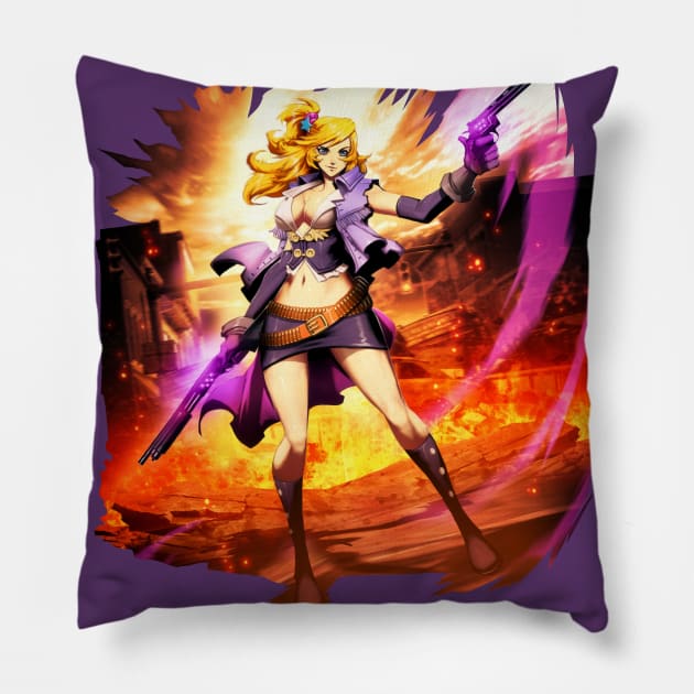 Red Horizon - Lily Pillow by JascoGames