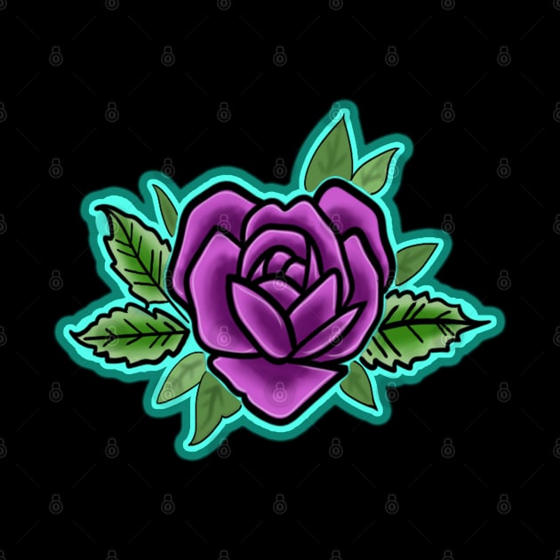 purple heart shaped rose by Squatchyink