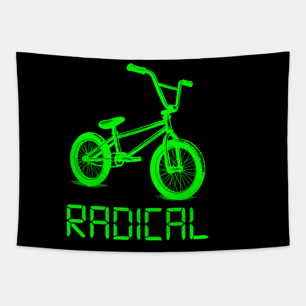 Radical BMX (green) Tapestry by Stupiditee