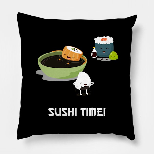 Sushi Time! Pillow by Printadorable