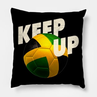 Football in colors from the jamaican flag Pillow