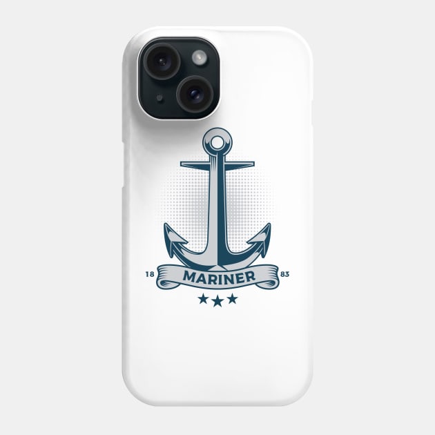 Anchor Nautical t-shirt Phone Case by monami