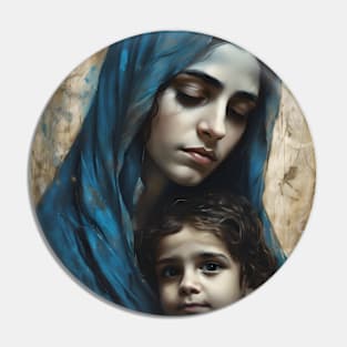 Jesus in His Holy Mother's arms Pin