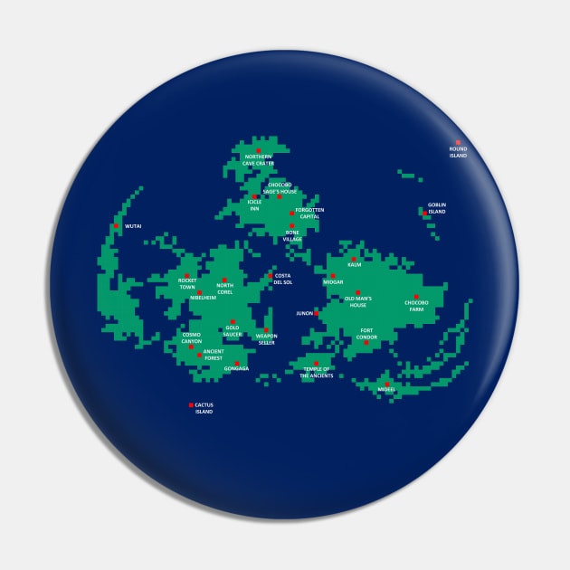 Pixelated Final Fantasy 7 World Map Pin by inotyler