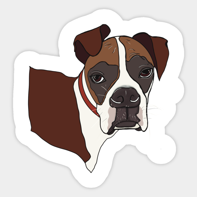 Rue the Boxer - Boxer - Sticker