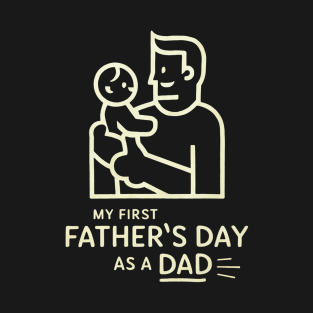 First Time Dad Est 2024 Fathers Day T-Shirt