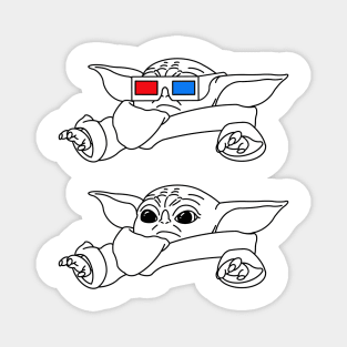 Alien wearing 3D glasses (2) Magnet