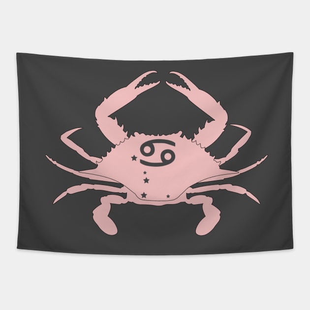 Cancer (Baby Pink) Tapestry by ziafrazier