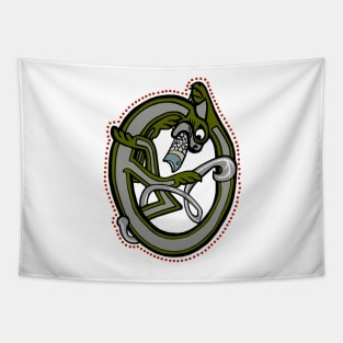 Celtic Cat Letter O Tapestry