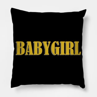 Baby girl Tshirt typography Pillow