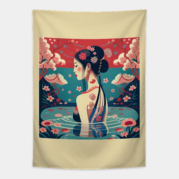 Kimono ukiyo e Tapestry by Japanese Fever