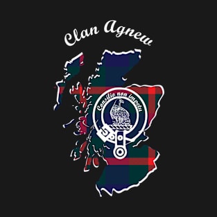 Clan Agnew Scotland Map Crest T-Shirt