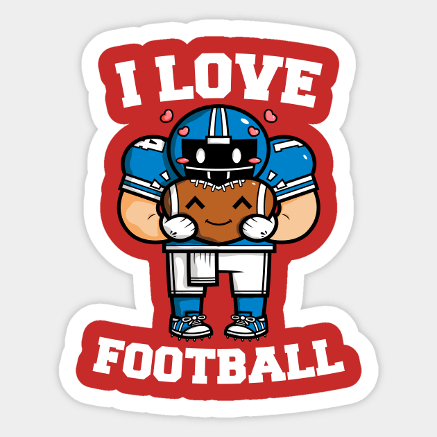 I love football' Sticker