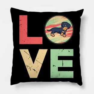 Retro vintage Dachshund Dog Mom Gifts Dachshund Pillow