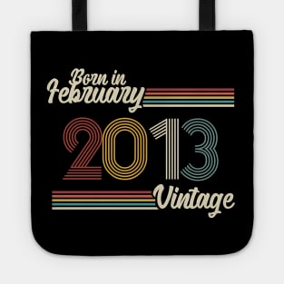 Vintage Born in February 2013 Tote