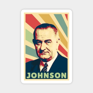Lyndon B Johnson Vintage Colors Magnet