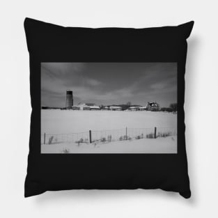 Farming in winter Pillow