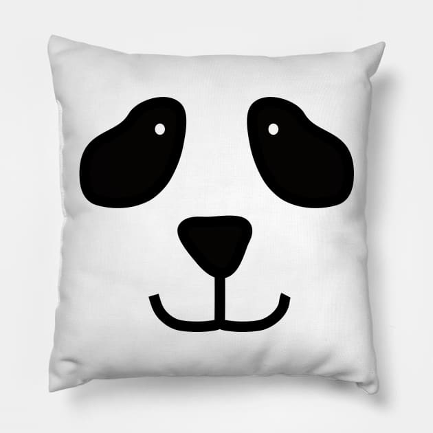 Panda Bear Face Costume Pillow by FruitflyPie