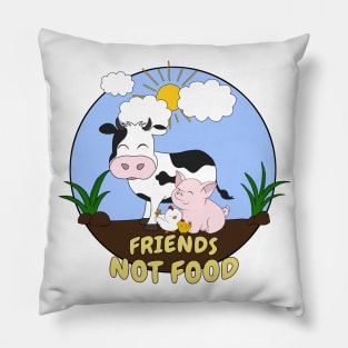 Friends Not Food Pillow