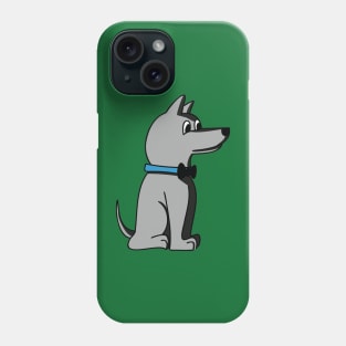 grey dog with papillon Phone Case