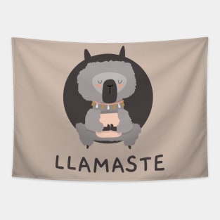 LLamaste,  cute funny slogan, humor slogan, lama Tapestry