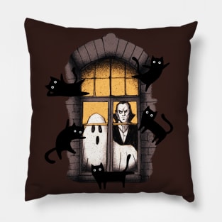 Ghosts, vampires and black cats Pillow