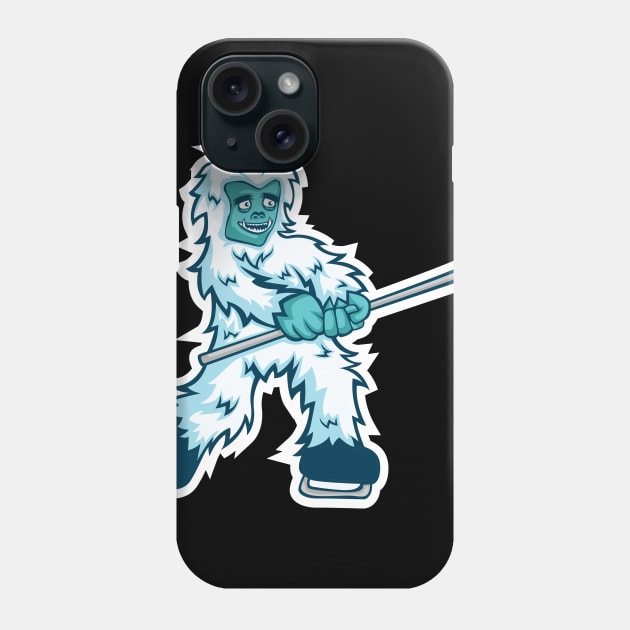 Yeti Ice Hockey Comic Phone Case by JeZeDe