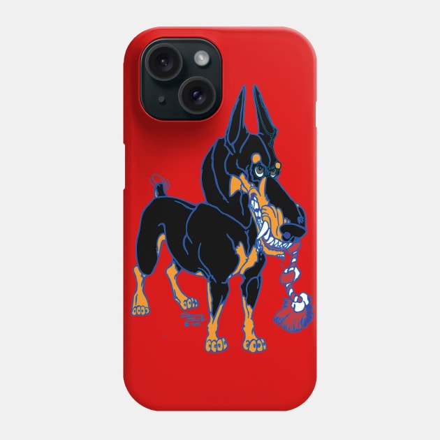 Black Doberman Phone Case by WildThingsTreasures34