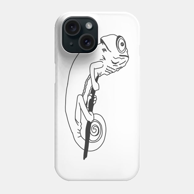 Chameleon sketch Phone Case by artbyluko